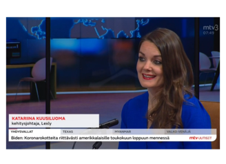 Lexlyn Katariina Kuusiluoma MTV3:n Uutisaamun haastattelussa kertomassa perheen lakiasioista. Katso video - Lexly.fi